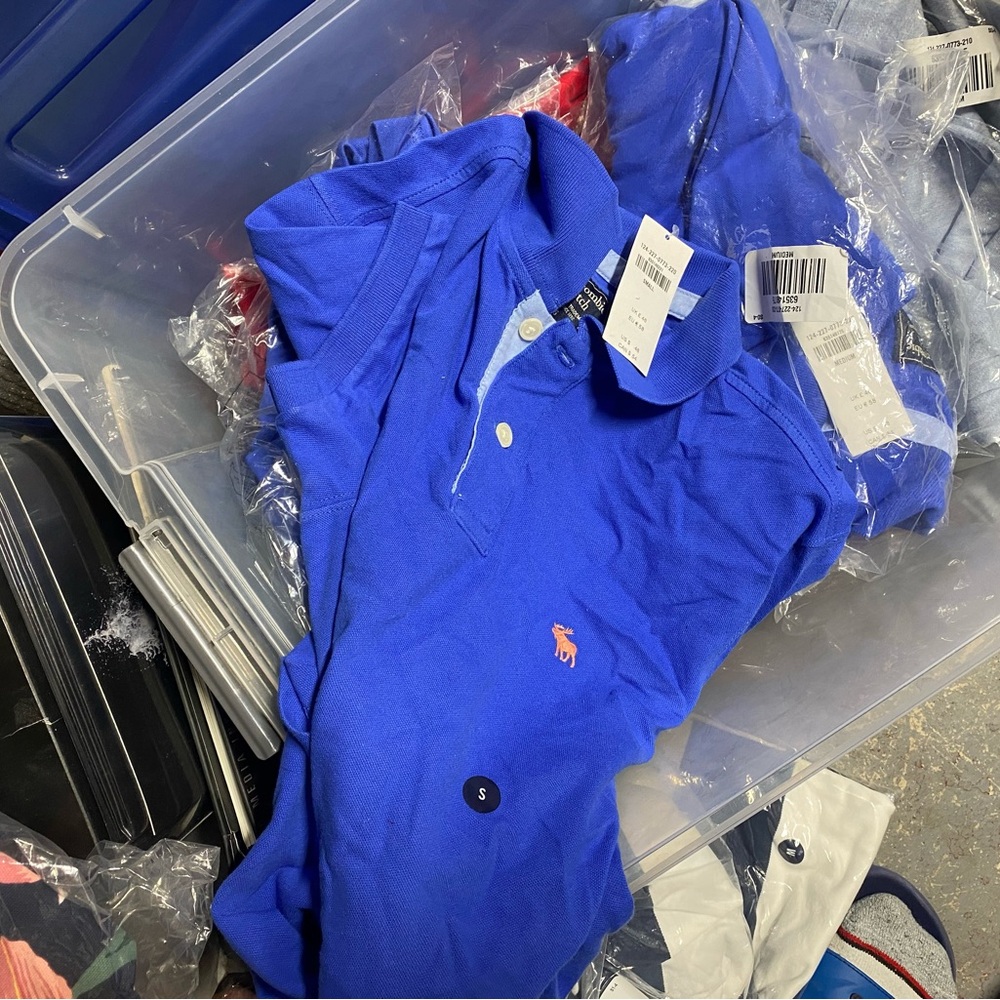 Abercrombie & Fitch Blue Polo Shirt